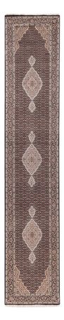 Biegacz Dywan orientalny - Tabriz - 406 x 82 cm - antracyt