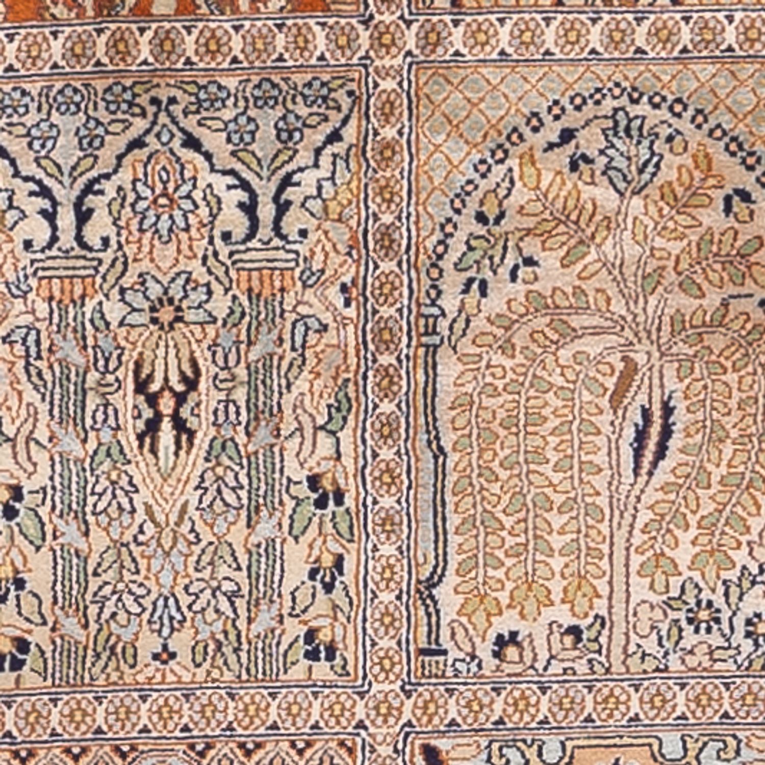 Biegacz Jedwabny dywan - Kashmir Silk - 259 x 79 cm - ciemny beż