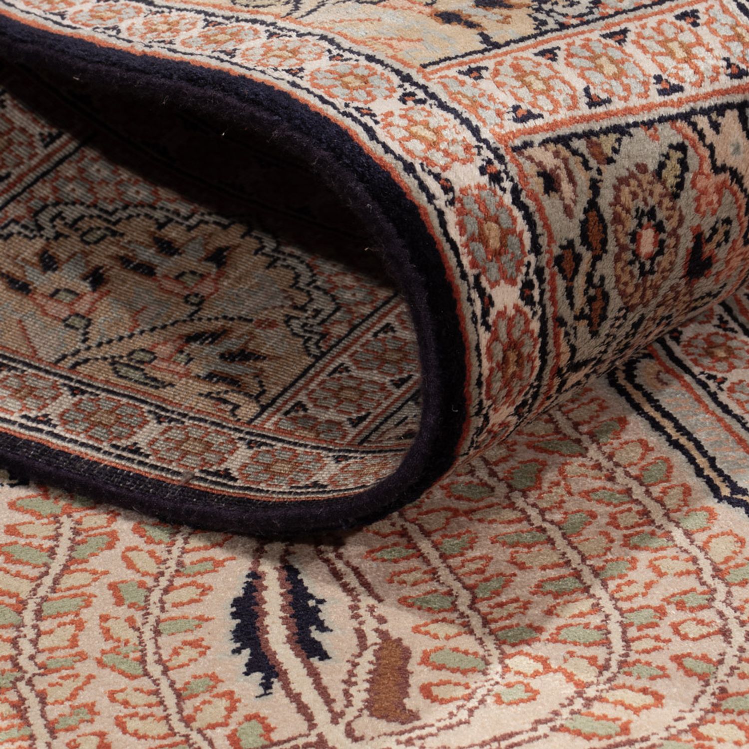 Biegacz Jedwabny dywan - Kashmir Silk - 259 x 79 cm - ciemny beż