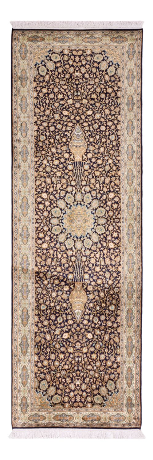 Biegacz Jedwabny dywan - Kashmir Silk - 255 x 81 cm - ciemny beż