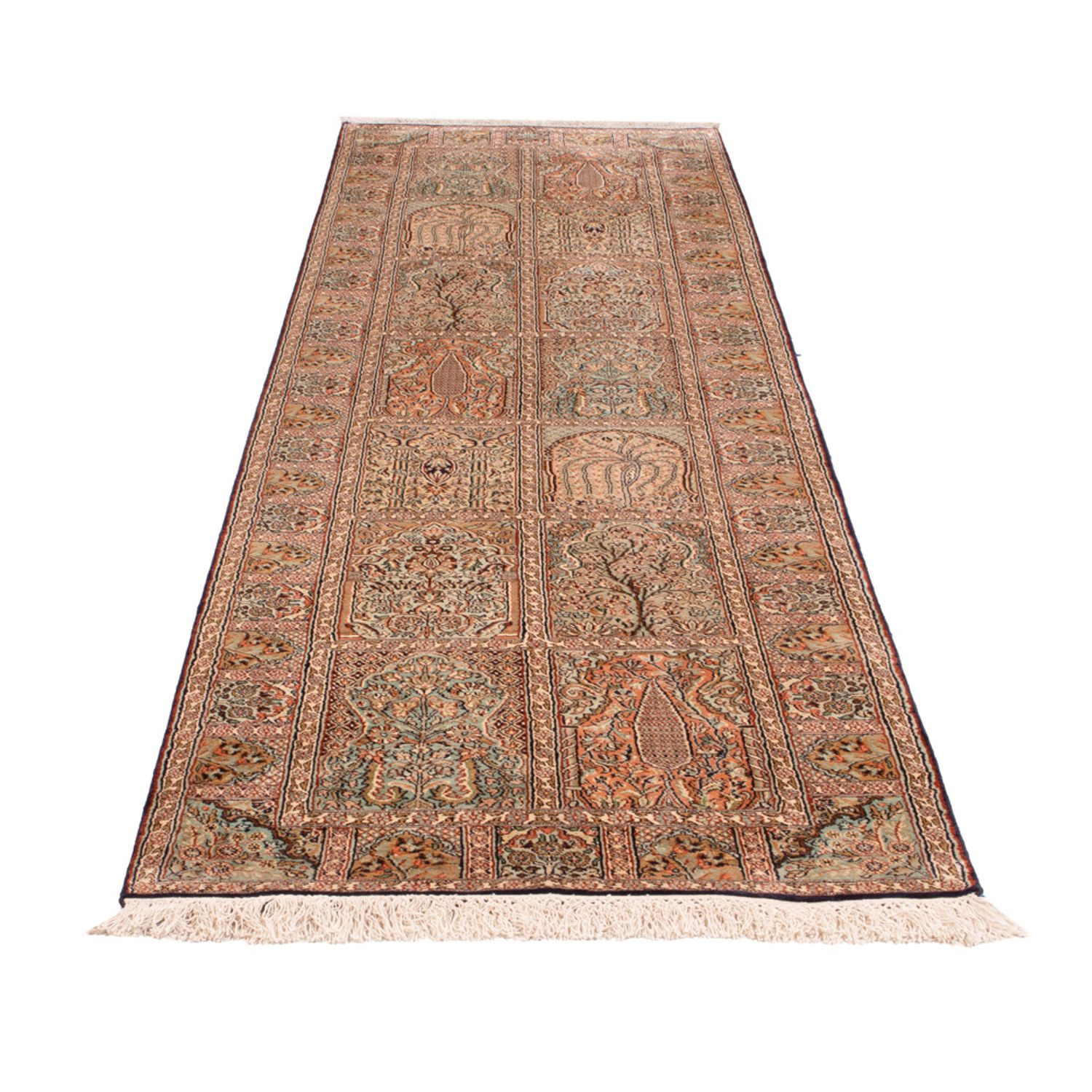 Biegacz Jedwabny dywan - Kashmir Silk - 296 x 77 cm - ciemny beż