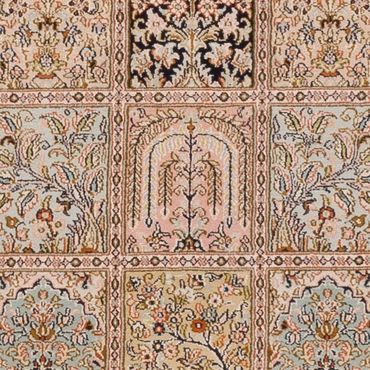 Corredor Tapete de seda - Kashmir Silk - 282 x 79 cm - bege escuro