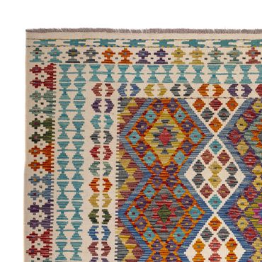 Kelimteppe - Splash square  - 207 x 203 cm - flerfarget