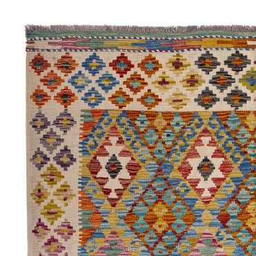 Kelimteppe - Splash - 197 x 150 cm - flerfarget