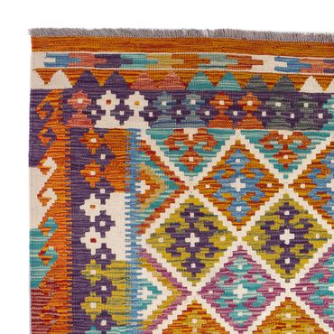 Kelimteppe - Splash - 158 x 152 cm - flerfarget