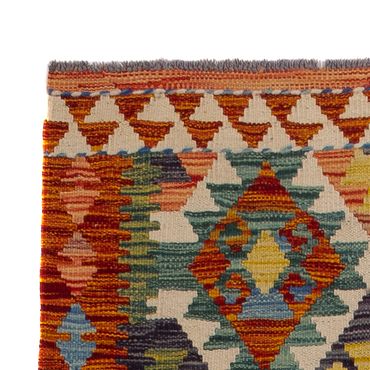 Løper Kelimteppe - Splash - 202 x 86 cm - flerfarget