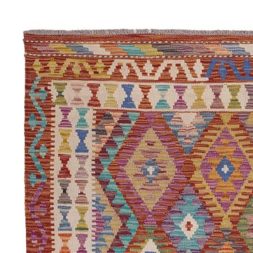 Kelimteppe - Splash - 198 x 156 cm - flerfarget