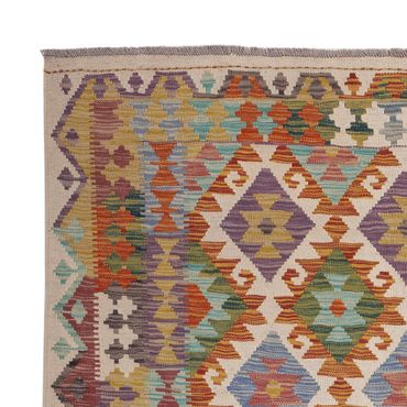 Kelimteppe - Splash - 201 x 153 cm - flerfarget