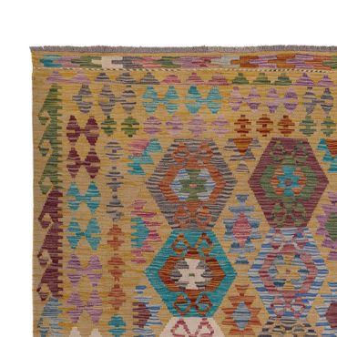 Kelimteppe - Splash - 306 x 208 cm - flerfarget