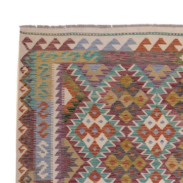 Kelimteppe - Splash - 285 x 195 cm - flerfarget