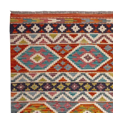Kelimteppe - Splash - 197 x 154 cm - flerfarget