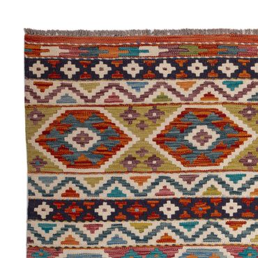 Kelimteppe - Splash - 198 x 152 cm - flerfarget