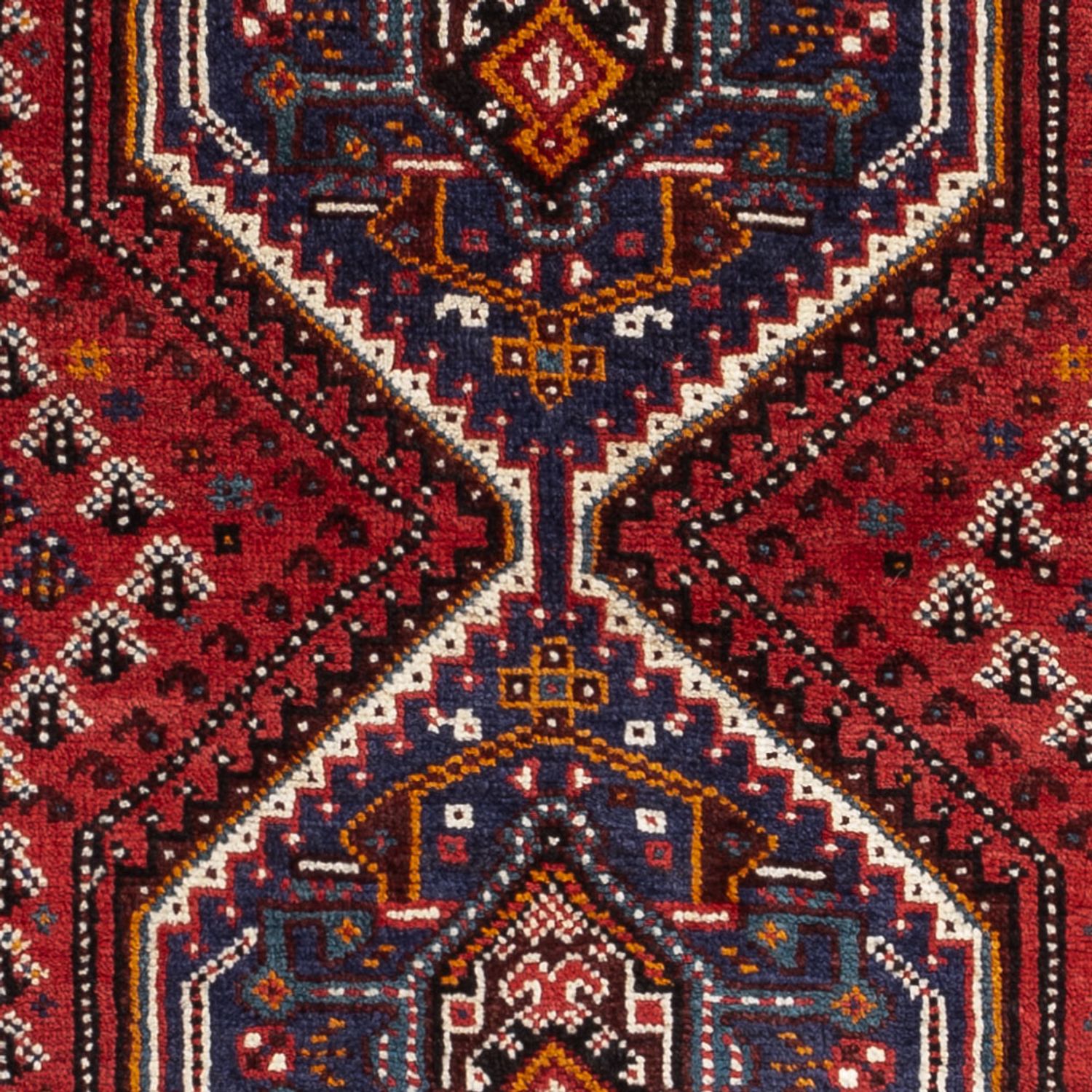 Persisk tæppe - Nomadisk - 133 x 84 cm - mørkerød