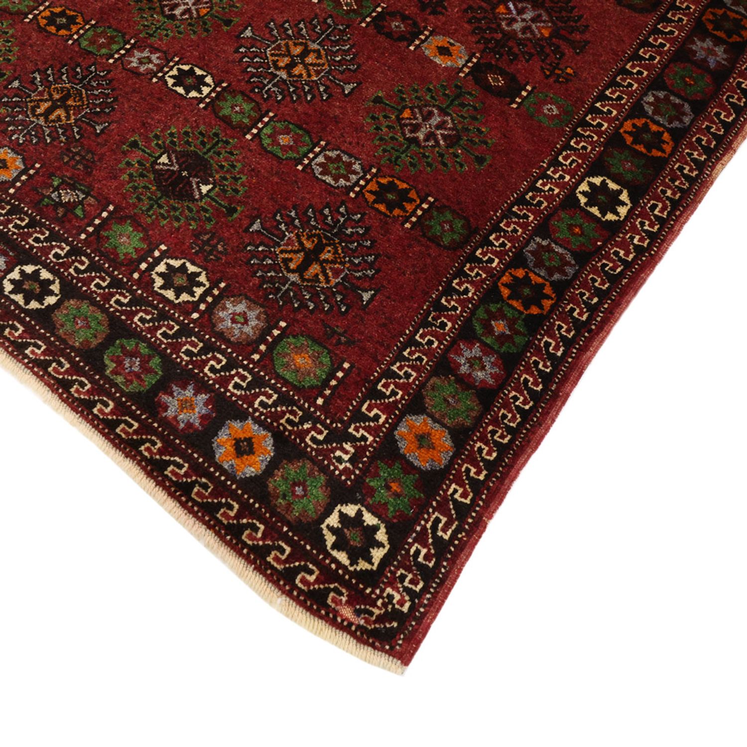 Perserteppich - Nomadic - 300 x 150 cm - dunkelrot