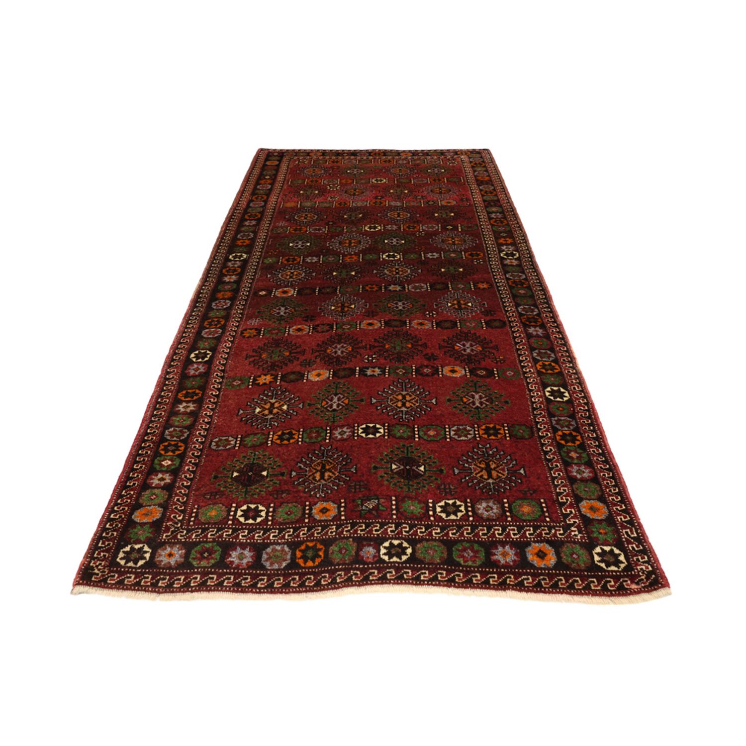 Perserteppich - Nomadic - 300 x 150 cm - dunkelrot