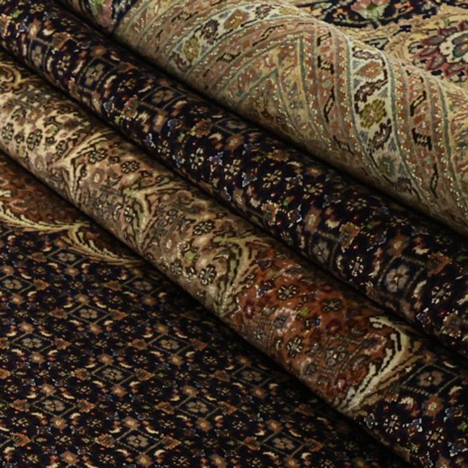 Perserteppich - Täbriz - Royal - Seidenkette - 362 x 251 cm - dunkelbeige