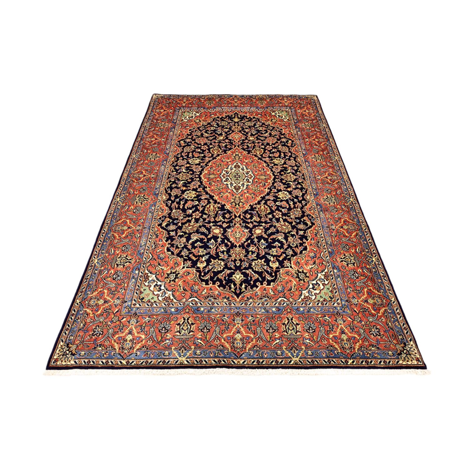 Perzisch tapijt - Bijar - Koninklijke - 220 x 136 cm - donkerblauw