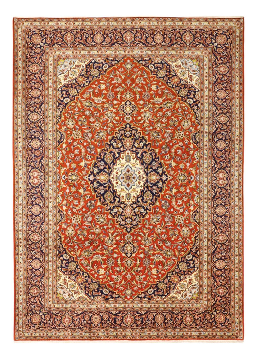 Persiska mattor - Keshan - 332 x 239 cm - ljusröd