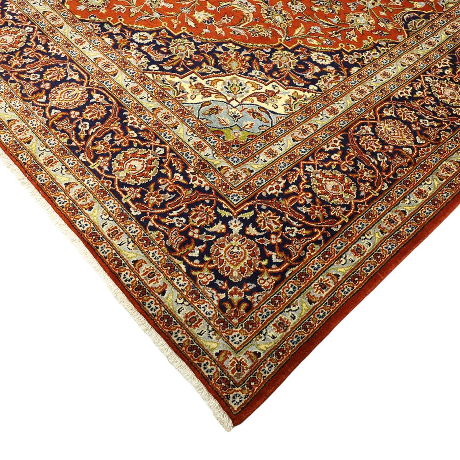 Persiska mattor - Keshan - 332 x 239 cm - ljusröd