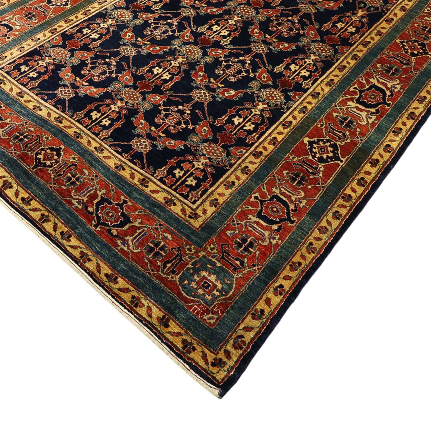 Alfombra persa - Nómada - 235 x 174 cm - azul oscuro