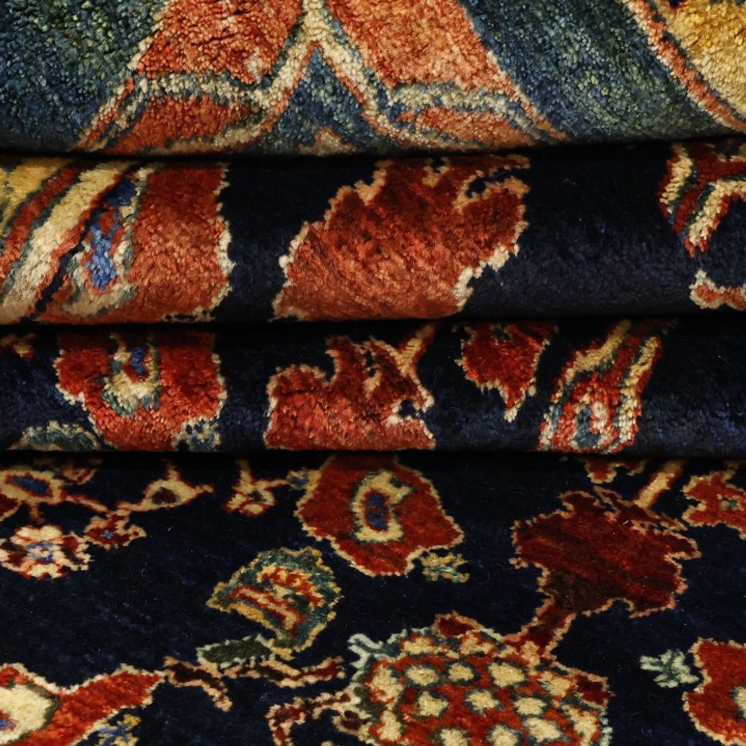 Alfombra persa - Nómada - 235 x 174 cm - azul oscuro