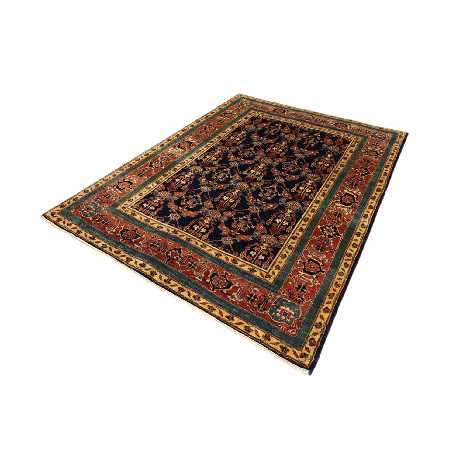 Alfombra persa - Nómada - 235 x 174 cm - azul oscuro
