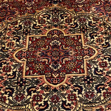 Tapete Persa - Bijar - 216 x 144 cm - vermelho escuro