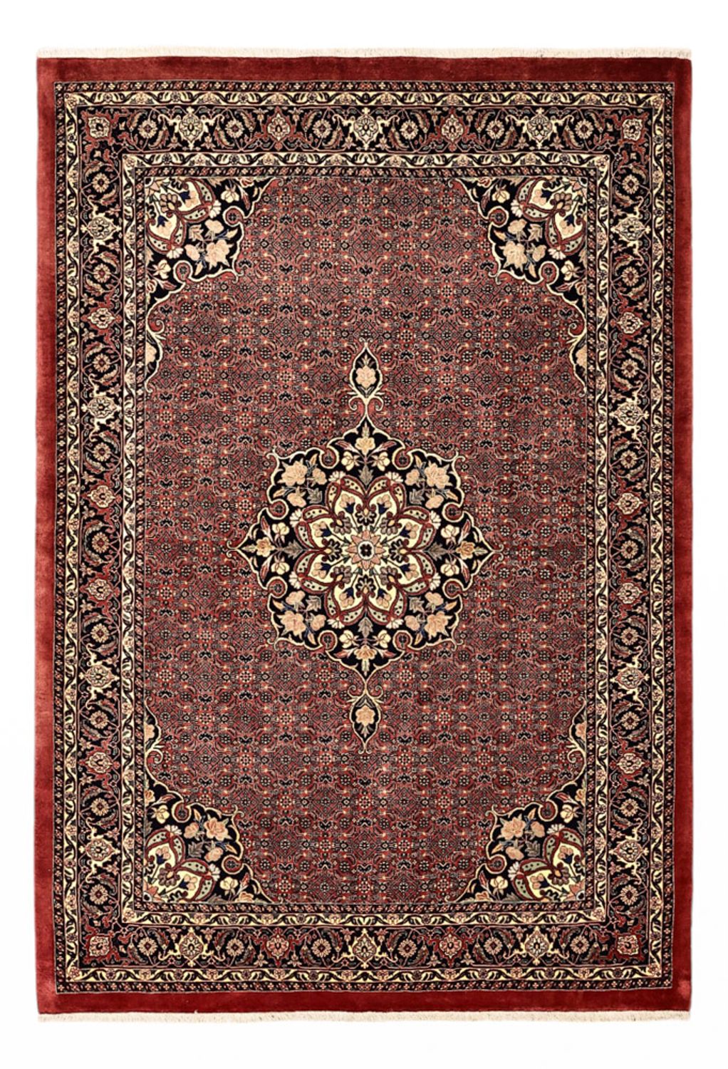 Perzisch tapijt - Bijar - Koninklijke - 198 x 139 cm - donkerrood
