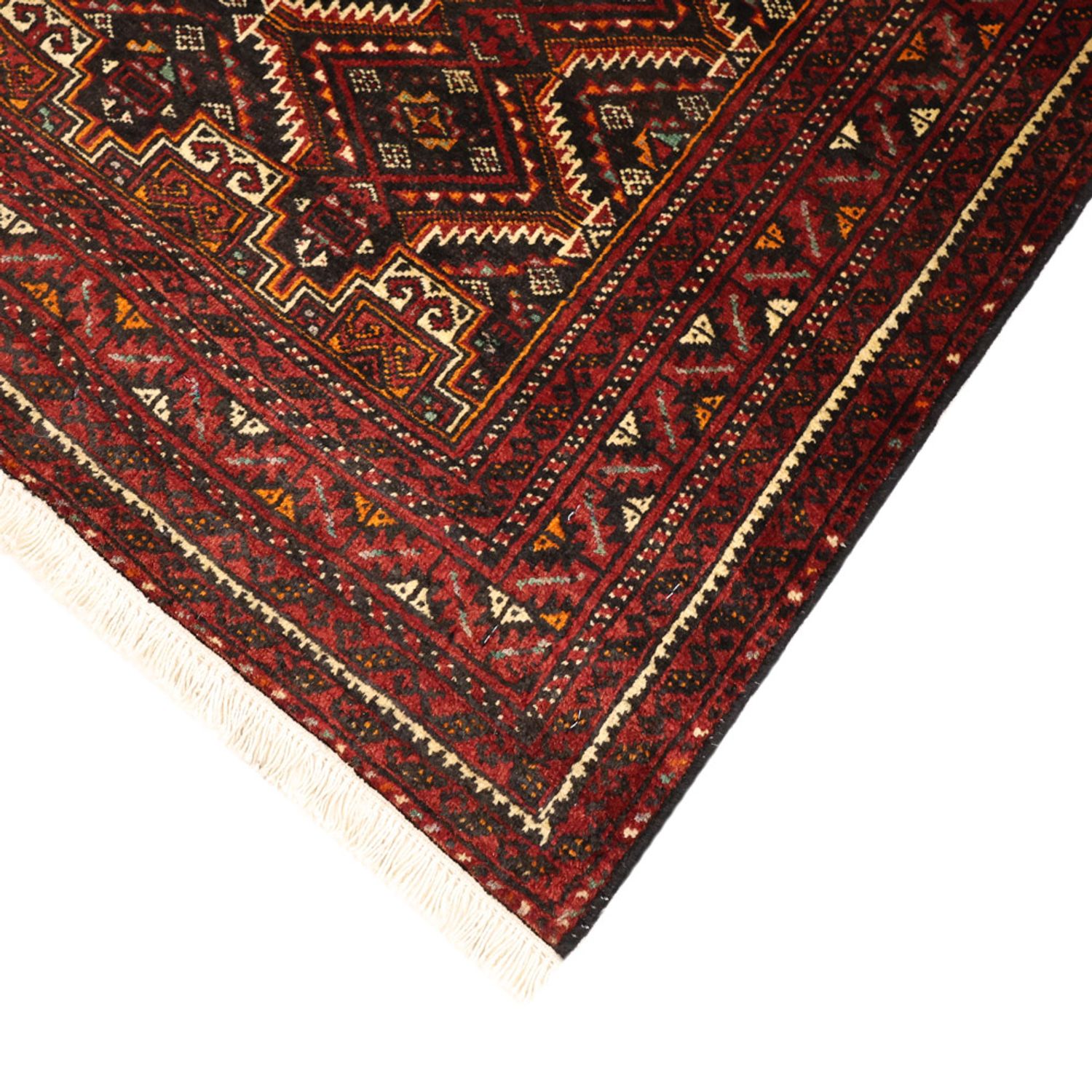 Alfombra de pasillo Alfombra Belutsch - 195 x 98 cm - rojo oscuro