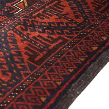 Løper Balutsj-teppe - 198 x 98 cm - mørk rød