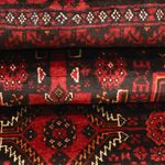 Alfombra de pasillo Alfombra Belutsch - 201 x 97 cm - rojo oscuro