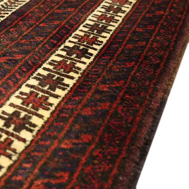 Løper Balutsj-teppe - 194 x 102 cm - mørk rød