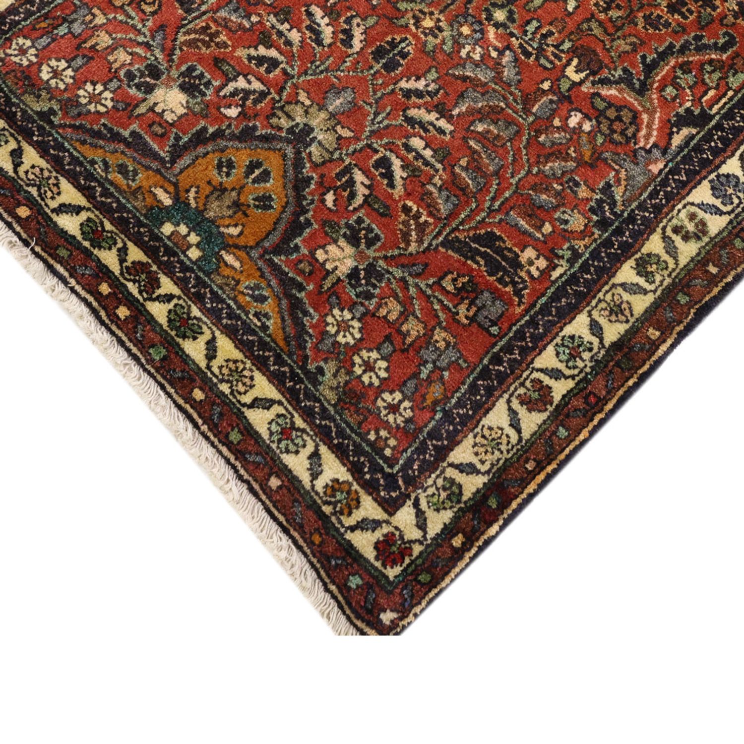 Corredor Tapete Persa - Nomadic - 313 x 83 cm - vermelho escuro