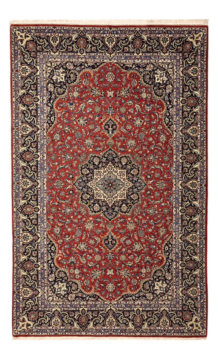 Perzisch tapijt - Ghom - Koninklijk - Zijden halsketting - 220 x 141 cm - rood