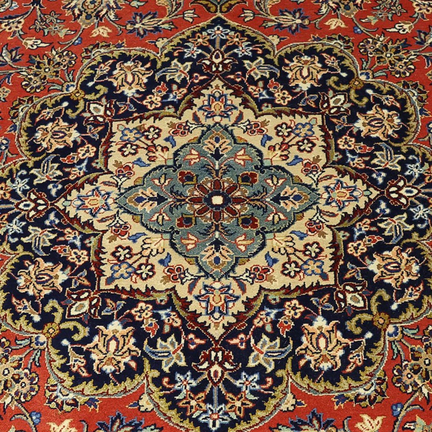 Perzisch tapijt - Ghom - Koninklijk - Zijden halsketting - 220 x 141 cm - rood