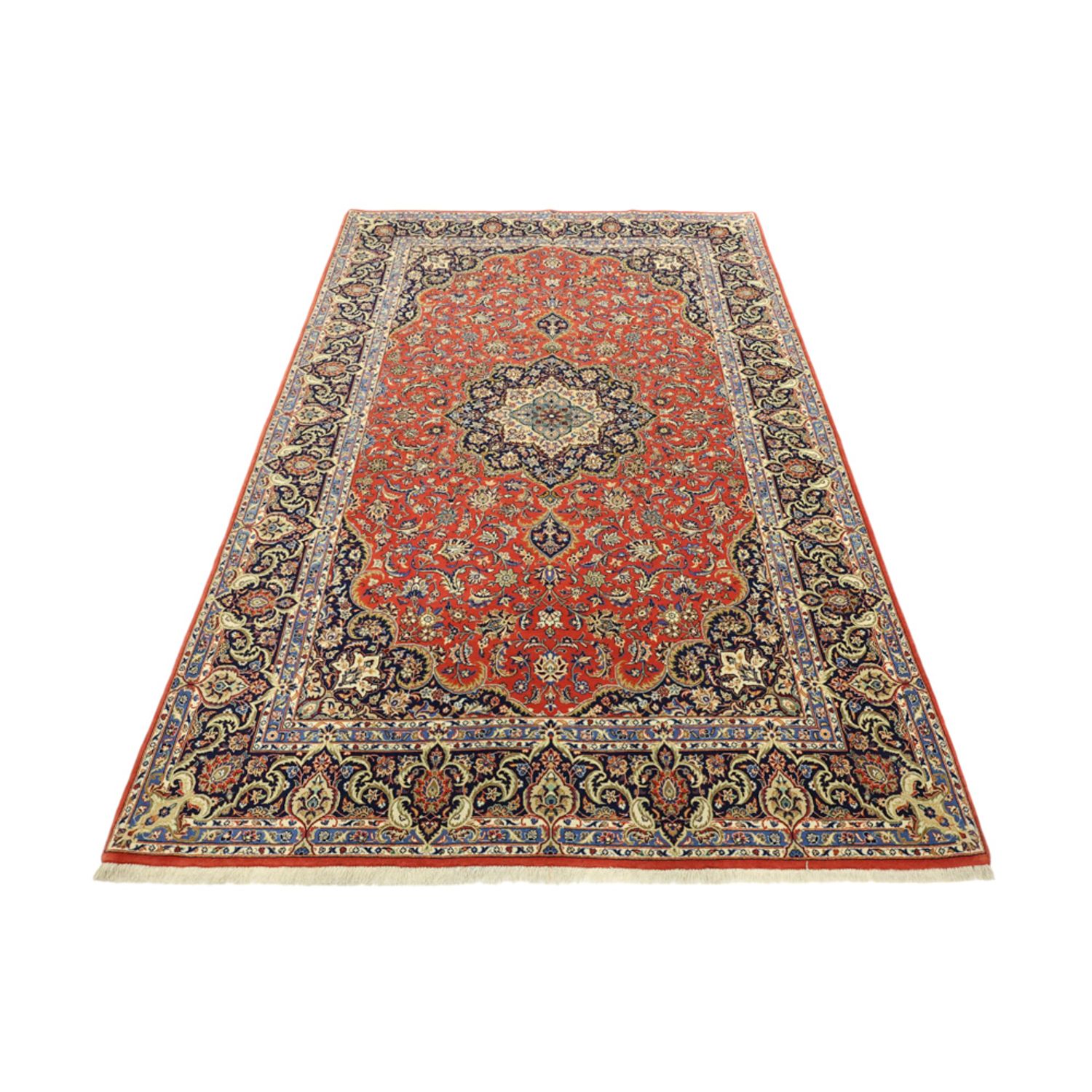 Perzisch tapijt - Ghom - Koninklijk - Zijden halsketting - 220 x 141 cm - rood