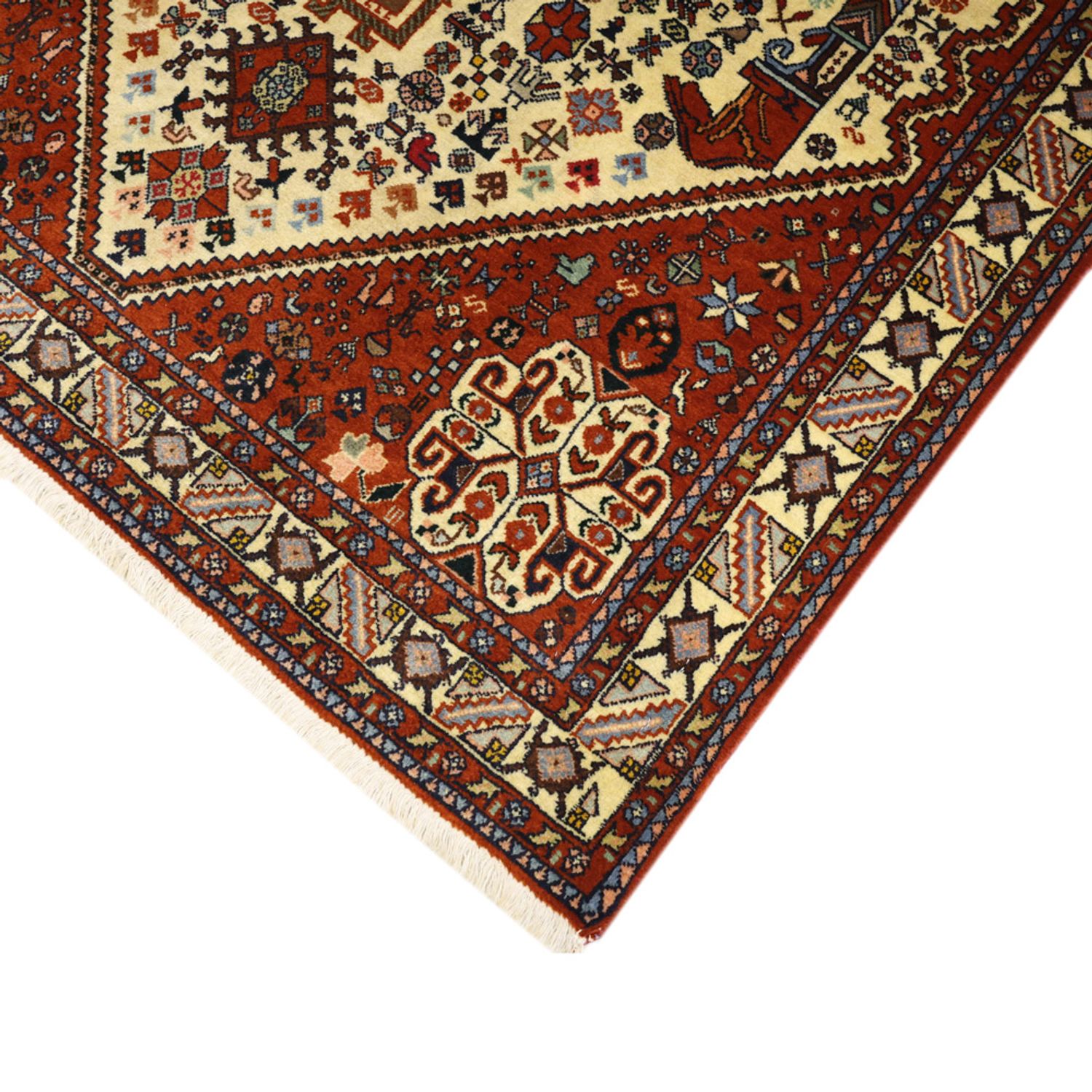 Persisk tæppe - Nomadisk - 140 x 103 cm - creme
