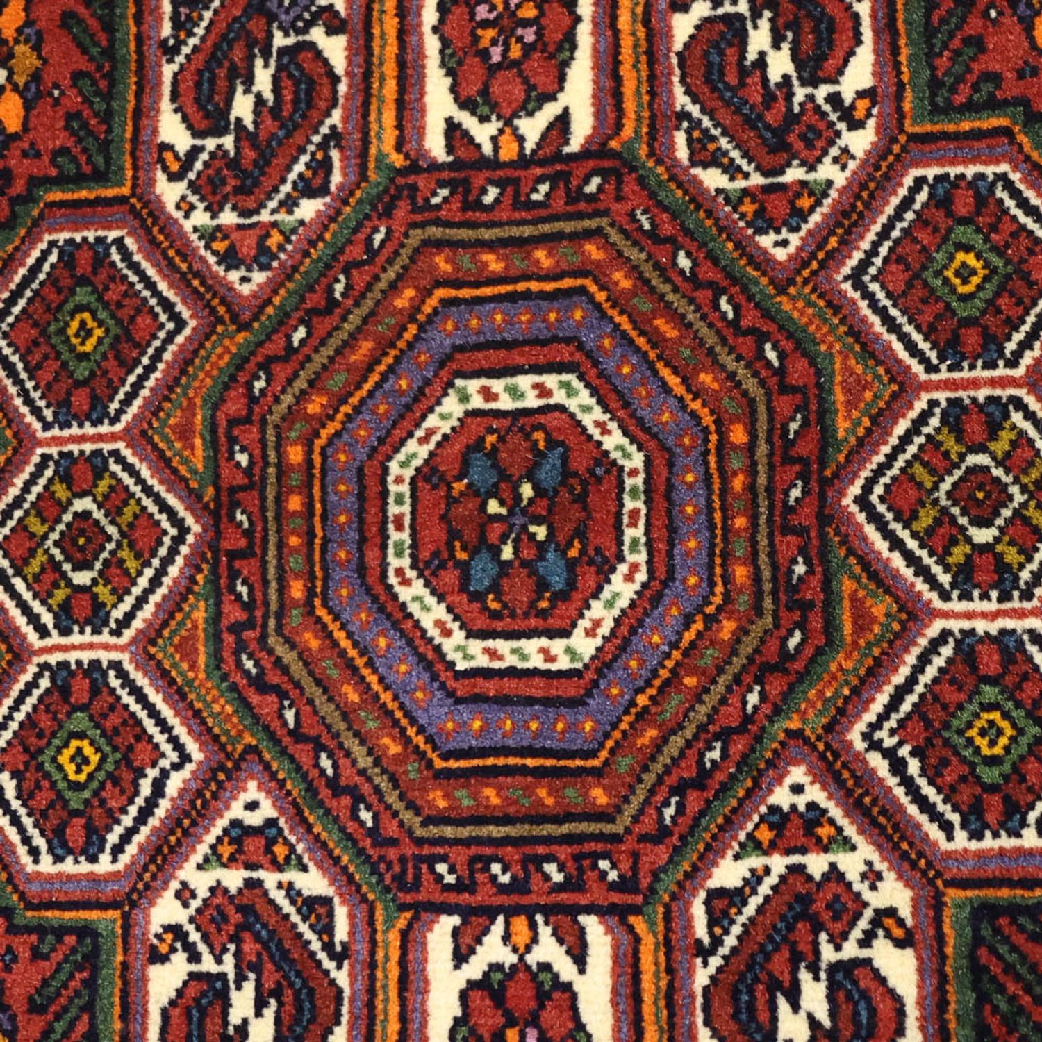Persisk tæppe - Nomadisk - 150 x 100 cm - mørkerød