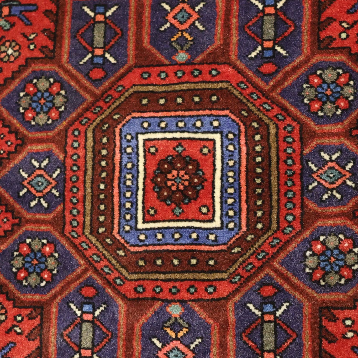 Perski dywan - Nomadyczny - 156 x 102 cm - czerwony