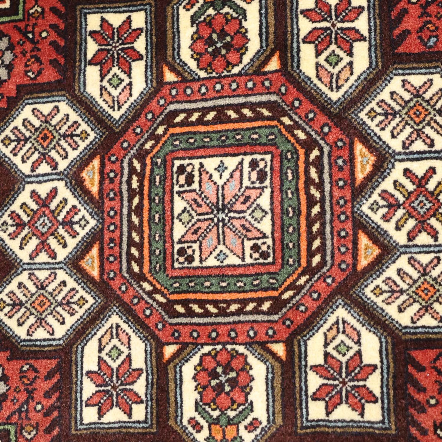 Persisk tæppe - Nomadisk - 145 x 103 cm - mørkerød