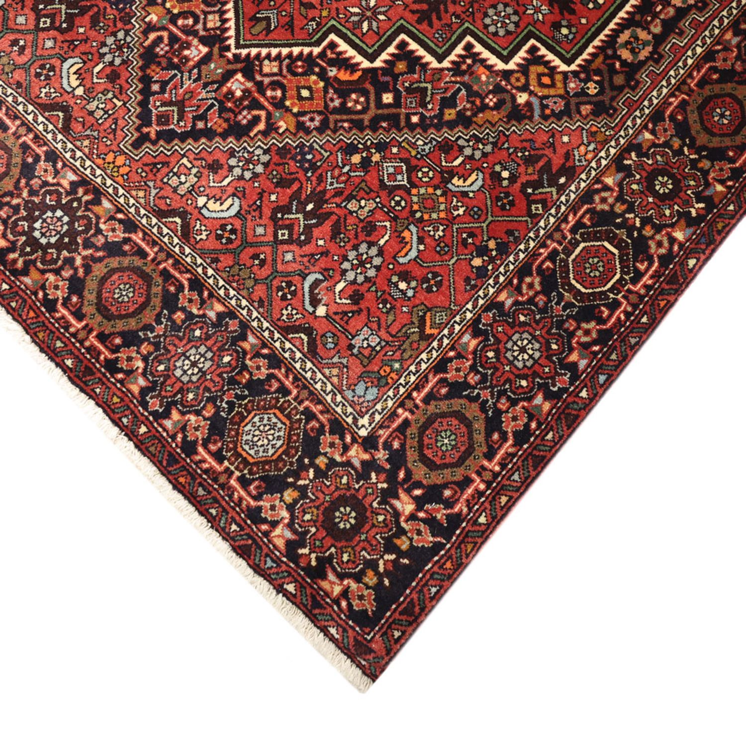 Persisk tæppe - Nomadisk - 145 x 103 cm - mørkerød