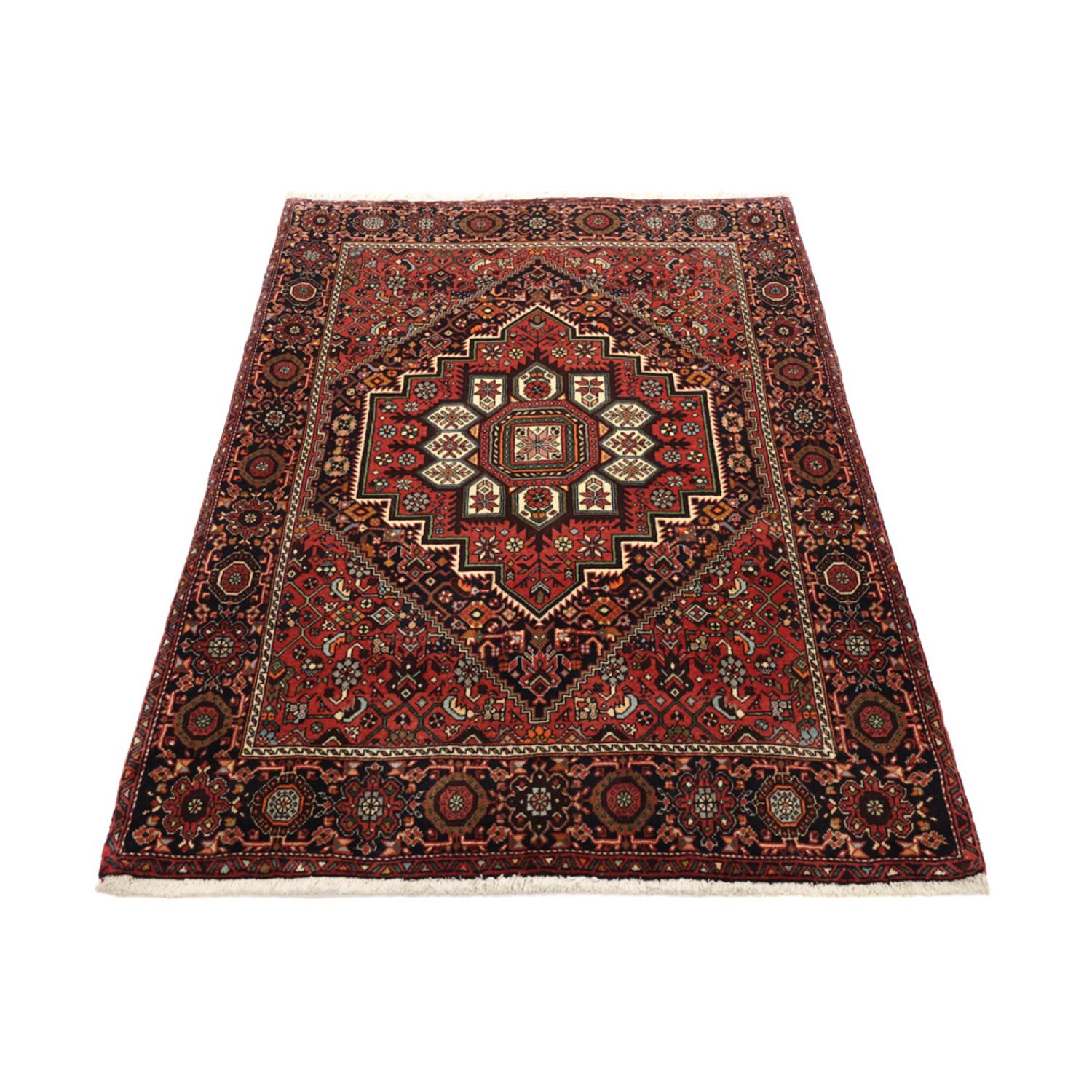 Persisk tæppe - Nomadisk - 145 x 103 cm - mørkerød