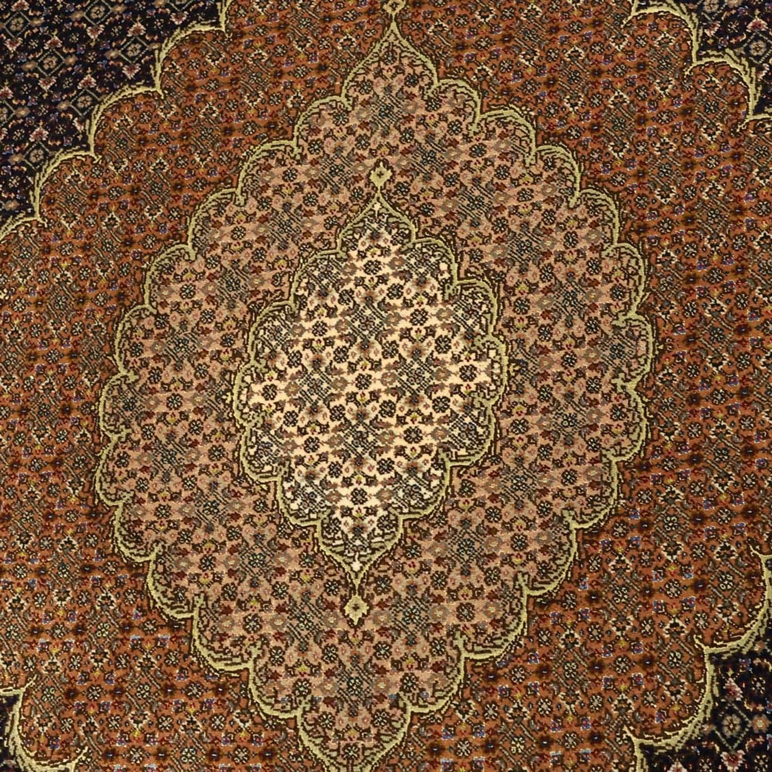 Perský koberec - Tabríz - Královský - Royal - 309 x 199 cm - tmavě béžová