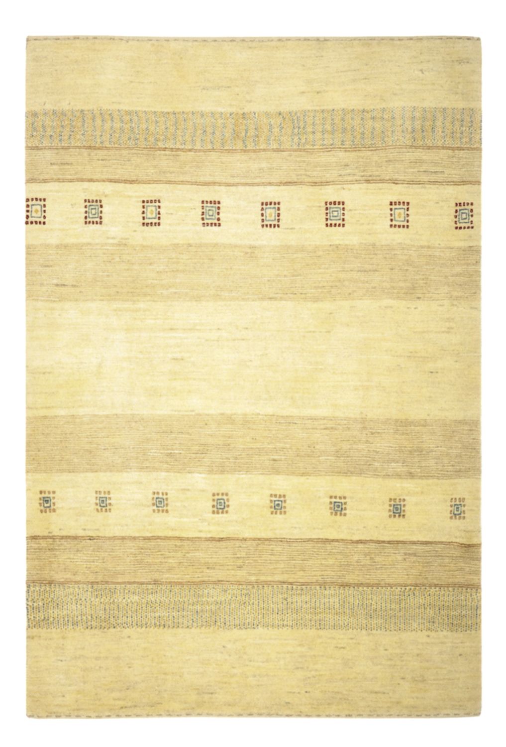 Gabbeh Koberec - Loribaft Perský - 170 x 116 cm - béžová