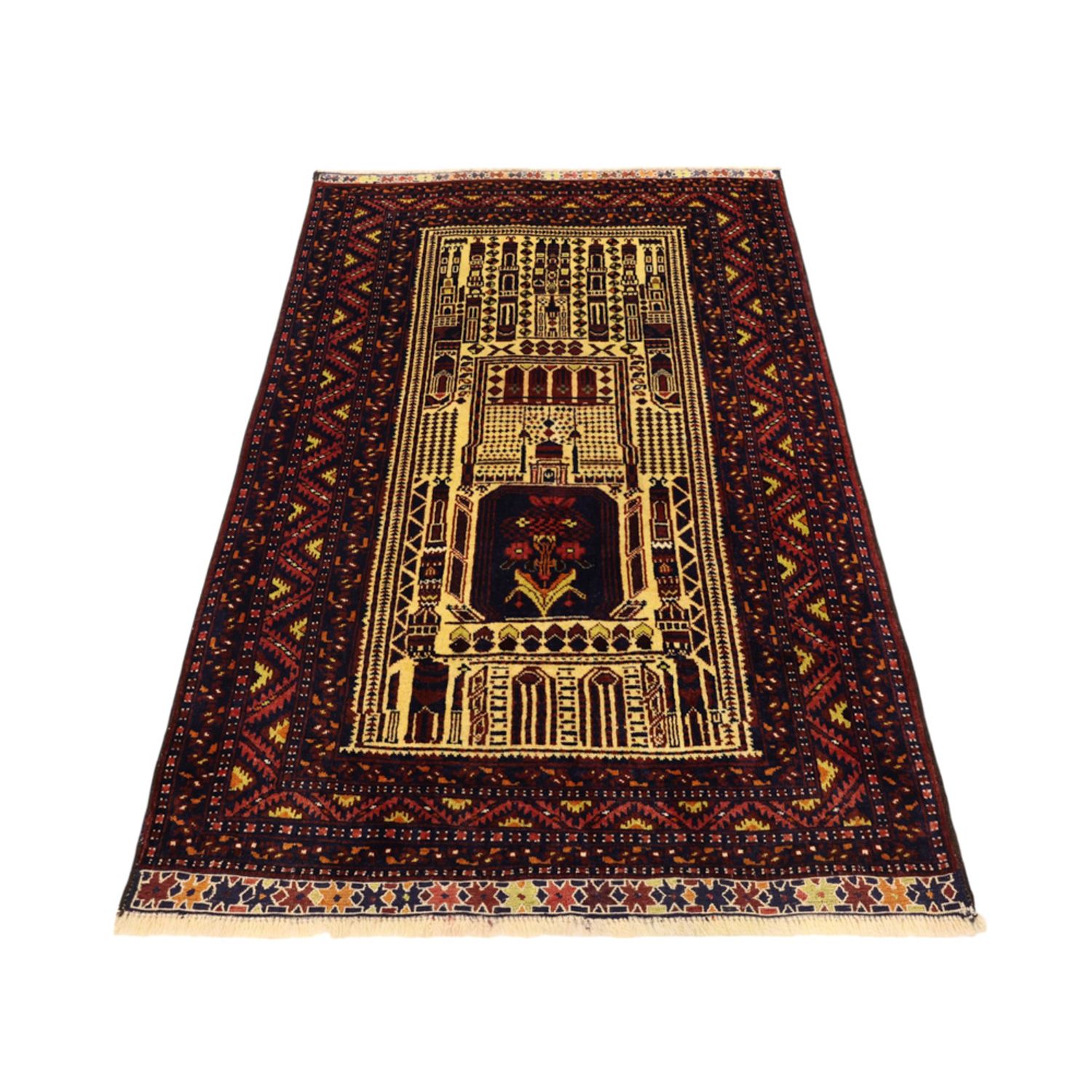 Belutsch Teppich - 142 x 96 cm - mehrfarbig