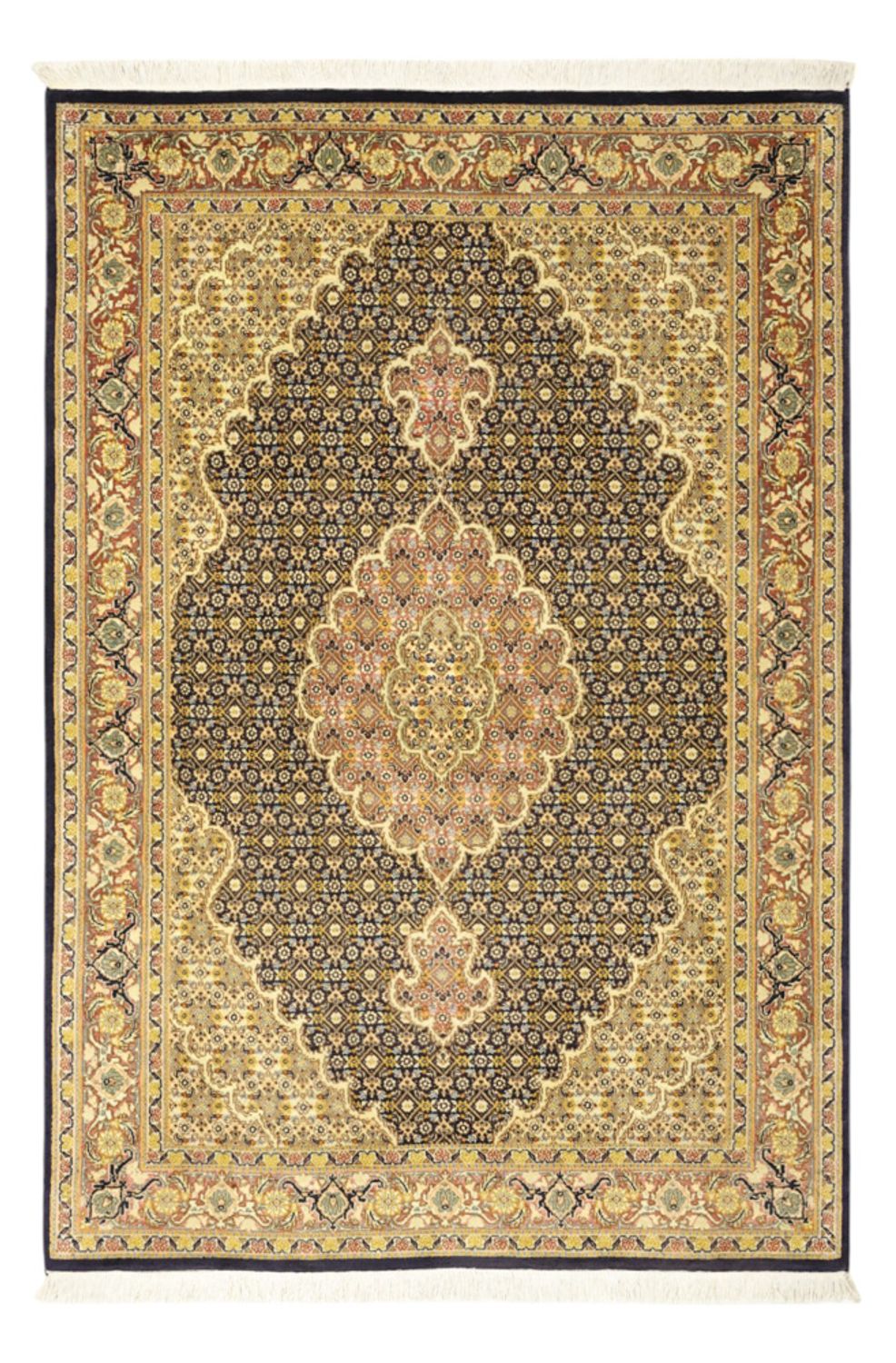 Perserteppich - Täbriz - Royal - 148 x 100 cm - dunkelblau