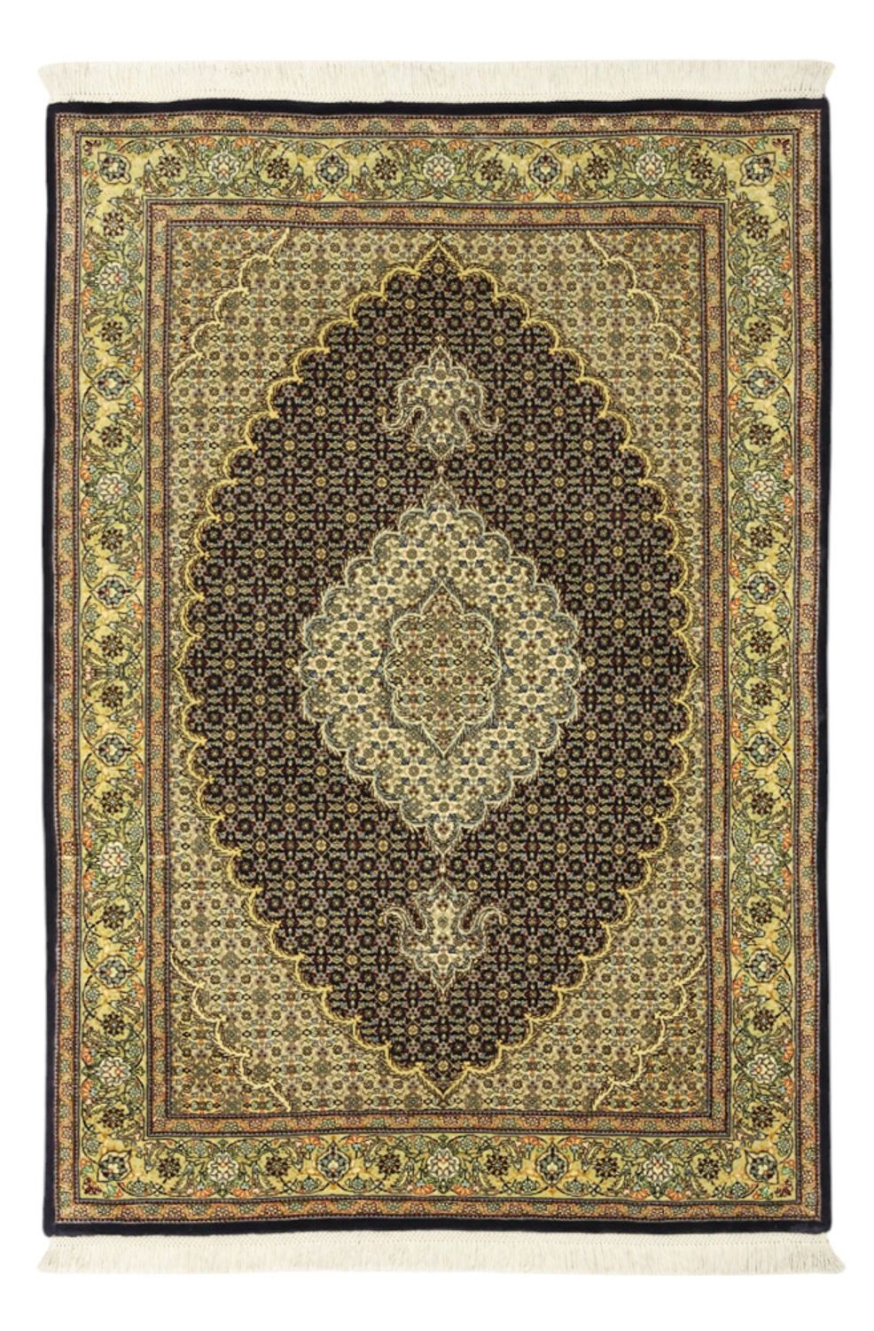 Perserteppich - Täbriz - Royal - 146 x 102 cm - dunkelgrün