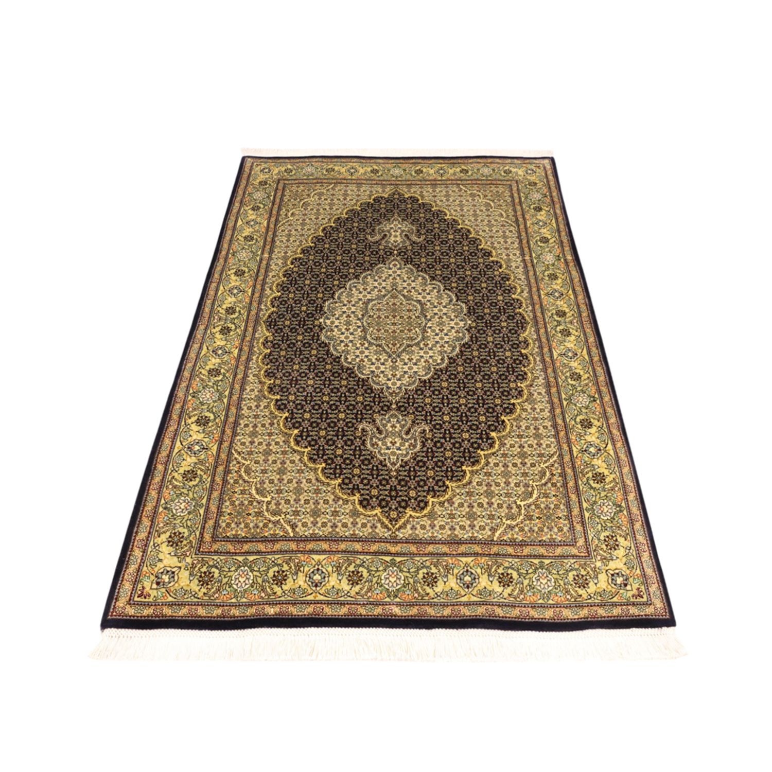 Perserteppich - Täbriz - Royal - 146 x 102 cm - dunkelgrün