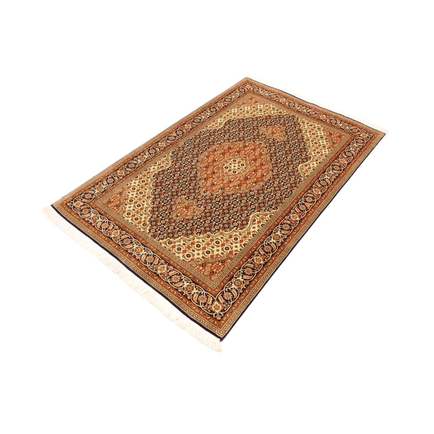 Perserteppich - Täbriz - Royal - Royal - 153 x 101 cm - dunkelbeige