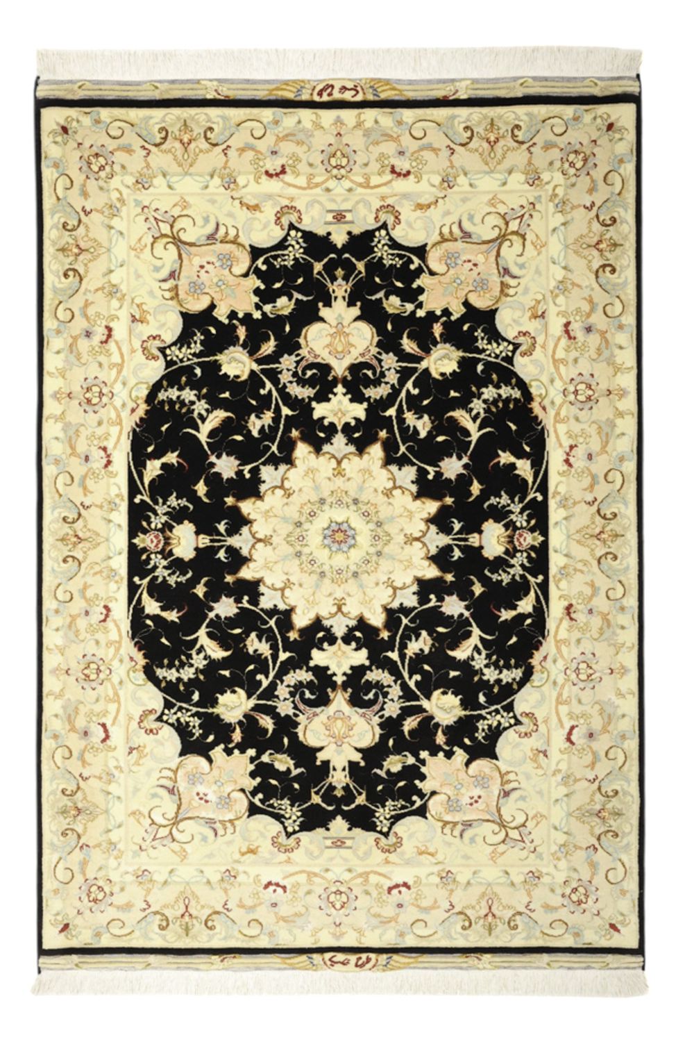 Perserteppich - Täbriz - Royal - 152 x 99 cm - dunkelblau